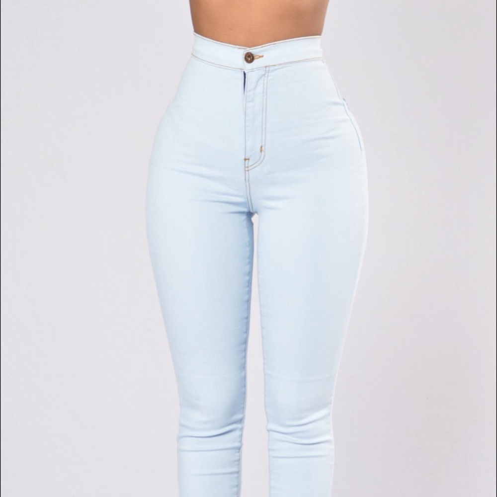 Fashion Nova Light Blue High Waisted Jeans